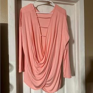Large Coral Nice Top with Cut Out Back. Brand New